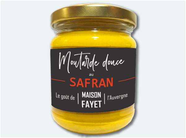 Moutarde au safran - Moutarde douce - Safran Maison Fayet en Auvergne